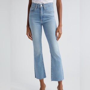 NWOT Veronica Beard Carolina High Waist Raw Hem Ankle Flare Jeans - size 26